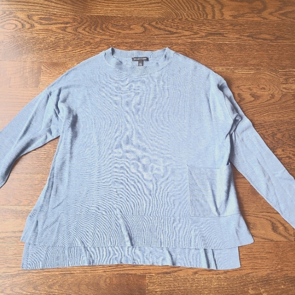 Eileen Fisher blue crewneck women's Sweater sz.XXS - Picture 1 of 10